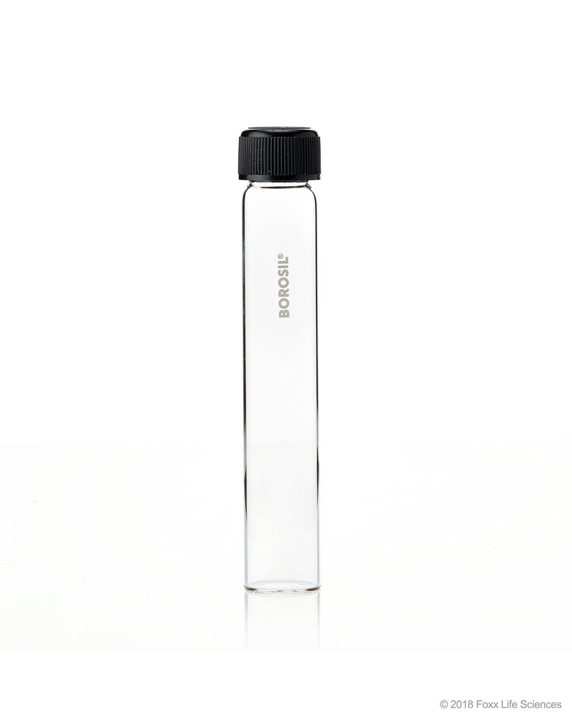 Borosil® Culture Tubes Media Flat Bottom PP cap with Liner 50 mL Borosilicate CS/50
