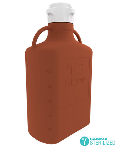 EZBio Carboy,Amber HDPE,10 Liter,Cap 83mm,Gamma | img_1 | Foxx Life Sciences Global | shopfls.com