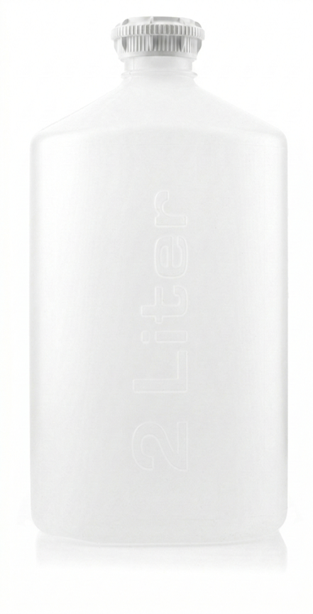 EZBio®pure S Bottle, 2L, GL45 VersaCap, Individually Double Bagged, Non Sterile