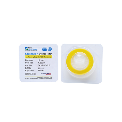 EZlabpure 13mm Syringe Filters – 0.22µm Sterile PES Membrane for Aqueous & Organic Prep  Foxx Life Sciences | img_1 | Foxx Life Sciences Global | shopfls.com