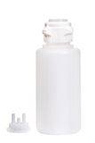 Round EZLabpure™ Polypropylene (PP) Vacuum Bottle, 1 L, Open VersaCap® 53B, With Closed and 2x1/4" HB Adapters, 1/EA | img_1 | Foxx Life Sciences Global | shopfls.com