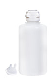 Round EZLabpure™ Polypropylene (PP) Vacuum Bottle, 2 L, Open VersaCap® 53B, With Closed and 2x5/16" HB Adapters, 1/EA | img_1 | Foxx Life Sciences Global | shopfls.com
