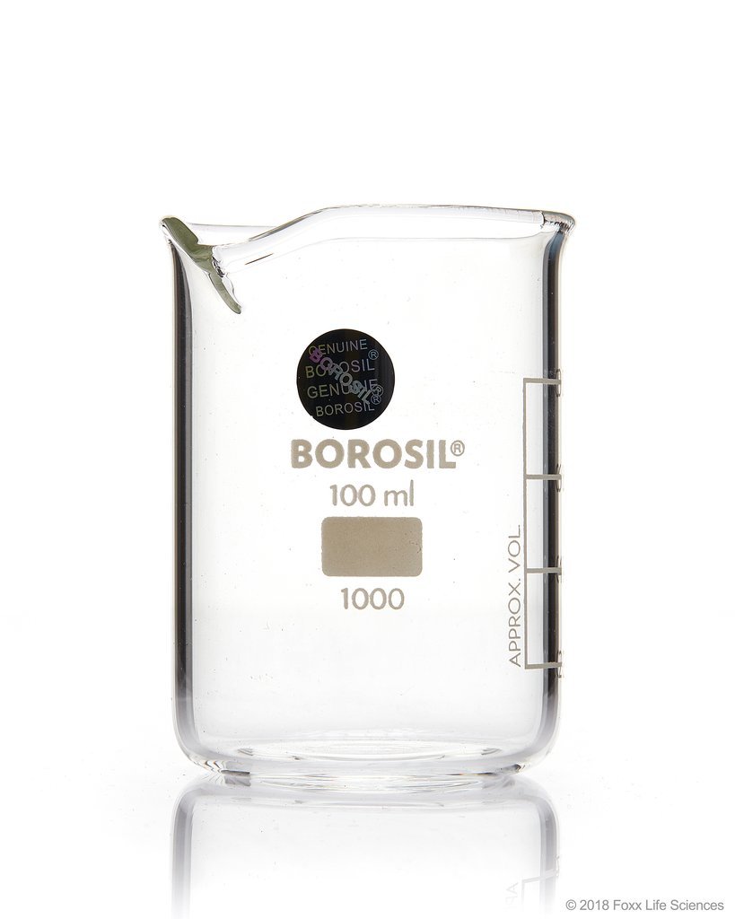Borosil® Beakers - Griffin - Low Form with Spout. 150mL - CS/40