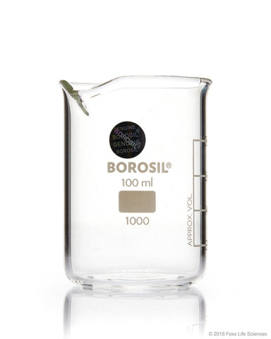 Borosil® Beakers - Low-Form - with Spout - 150mL - 40/CS