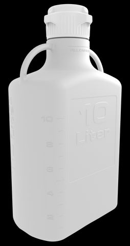 Pharma-Grade 10L (2.5 Gal) HDPE Carboy with 83mm Cap
