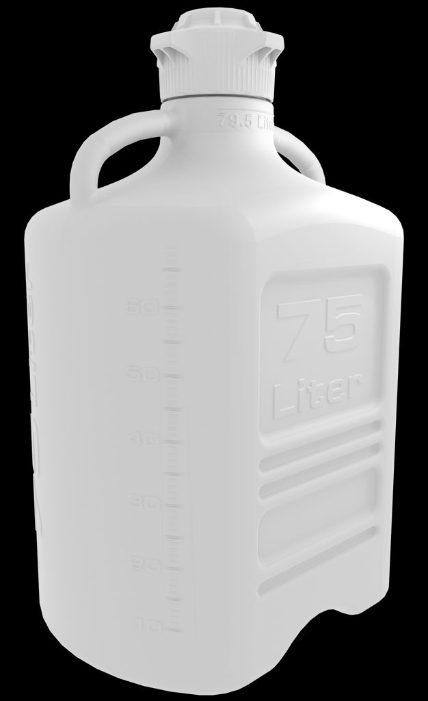 Pharma-Grade 75L (20 Gal) HDPE Carboy with 120mm Cap