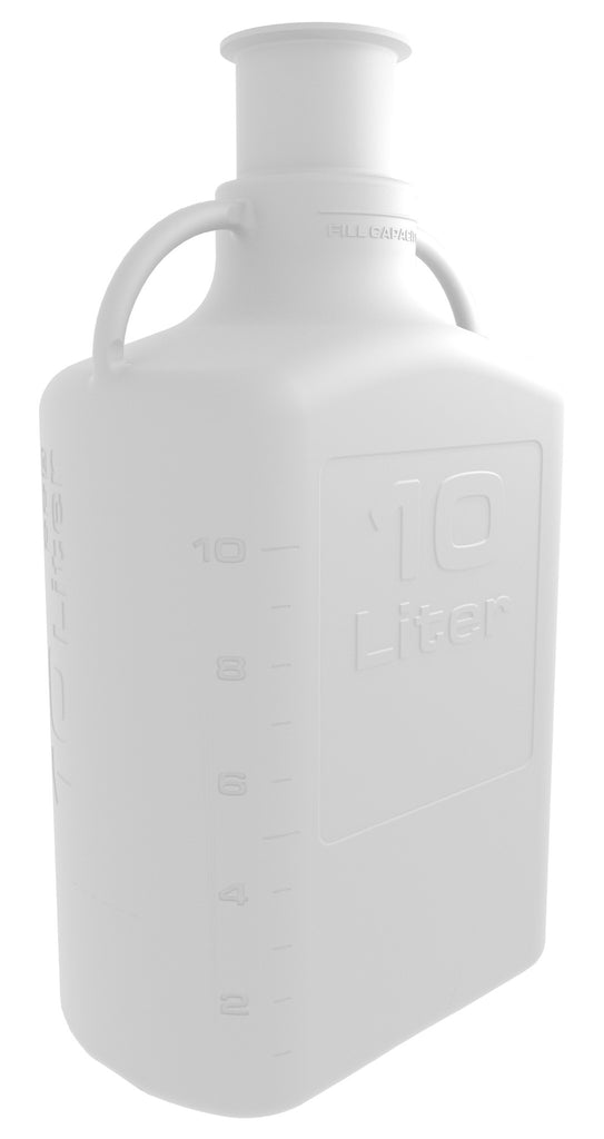 Pharma Grade 10L (2.5 Gal) PP Carboy with 3" Sanitary Top