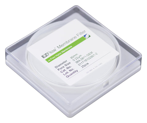 25 pack EZFlow® 90mm 0.2µm Nylon Membrane Disc Filter