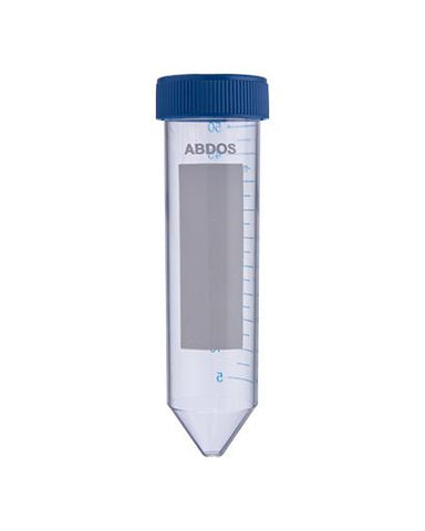 Abdos Centrifuge Tube with Conical Bottom, PP/HDPE, 50ml, Gamma Sterilized, 500/CS