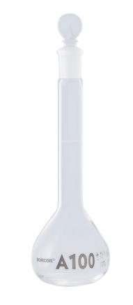 Borosil® Flasks - Volumetric - Class A - WM - Clear - I/C Glass Stopper - 20mL - 12/21 - Ind. Cert - CS/5