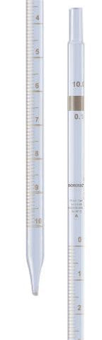 Borosil® Pipettes - Measuring (Mohr) - Class A - 0.1mL x 0.01mL - Individual Cert - CS/10