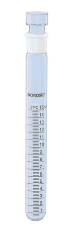 Borosil® Tubes - Test - Reusable - Graduated - Ground Glass with Stoppers - 20mL - 14/15 - CS/10