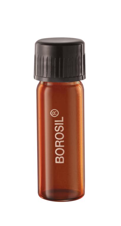 Borosil® Tubes - Culture - Flat Bottom - Amber - PTFE-Lined PP Screw Caps - 5mL - CS/100