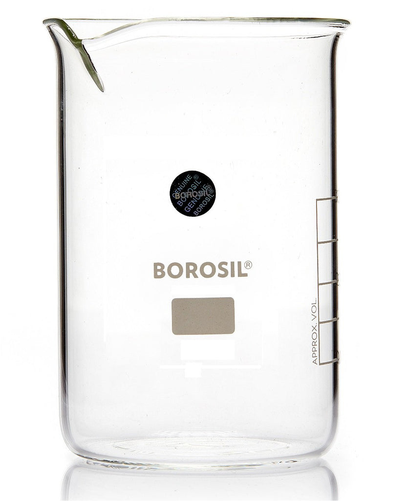 Borosil® Tall-Form Beakers with Spouts - 50mL - CS/40