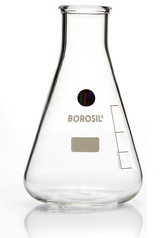 Borosil® Flasks - Erlenmeyer - Narrow Mouth - Beaded Rim - 3000 mL - CS/4