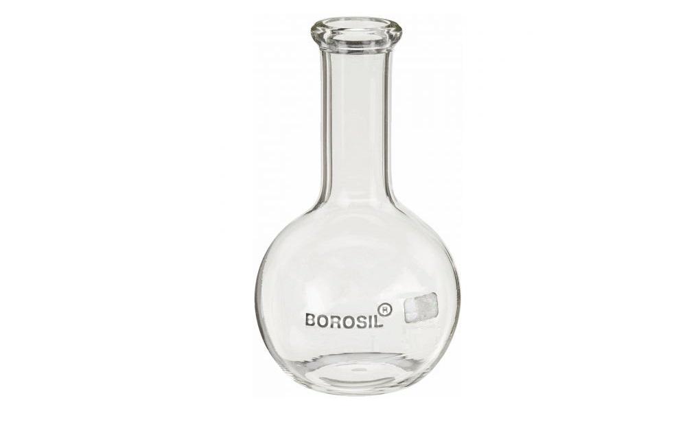 Borosil® Flasks - Boiling - Flat Bottom - Ground Glass Neck - 50mL - 29/32 - CS/5