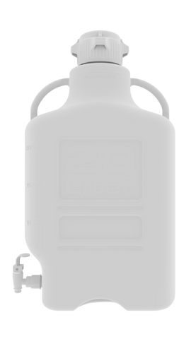 Foxx Life Sciences 20L HDPE Carboy with 83mm Cap and Spigot