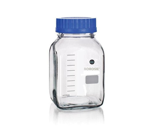 Borosil® Wide Mouth Bottles - Square - 1,000mL - CS/10