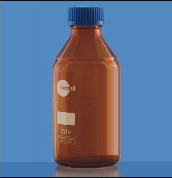 Borosil® Amber Reagent Glass Bottle with GL45 Screw Cap 2/CS - 3L/3,000ML
